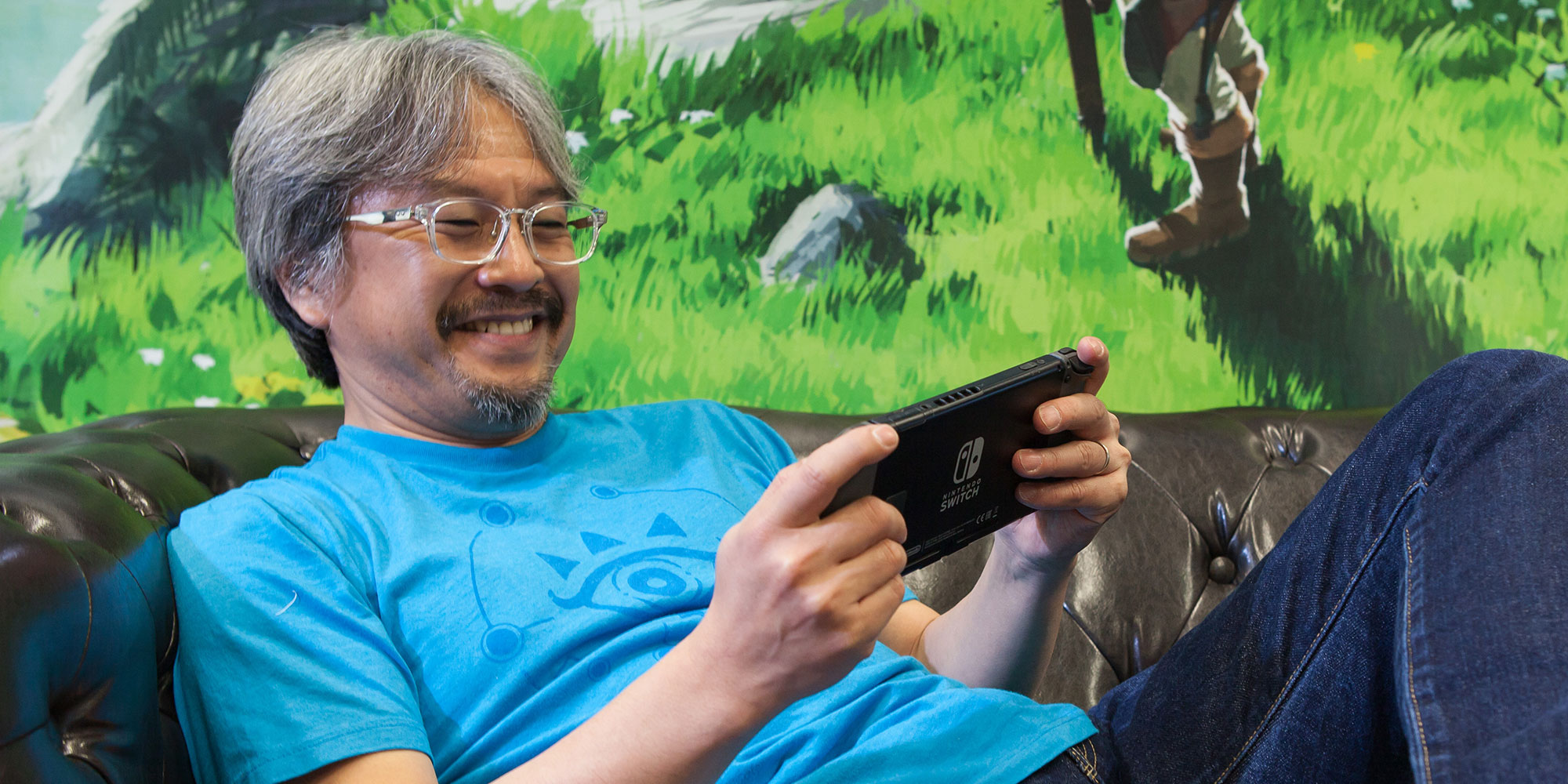 Eiji Aonuma jouant à la Switch