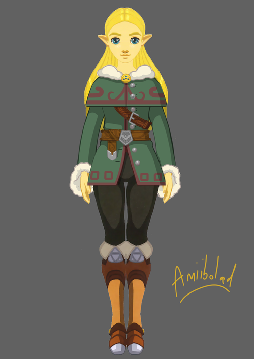 Tenue de Zelda pour le mod Zelda Conversion Project de Breath of the Wild, par Daniel amiibolad Davey