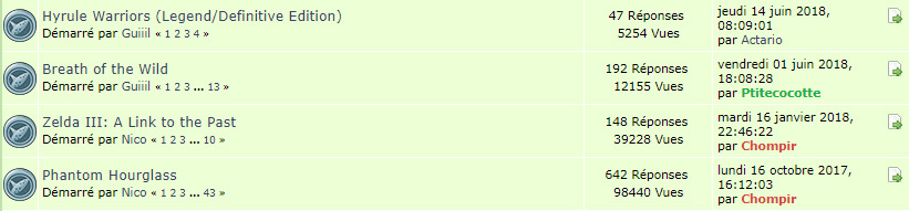 Les topics d'aide sur le forum de Puissance-Zelda