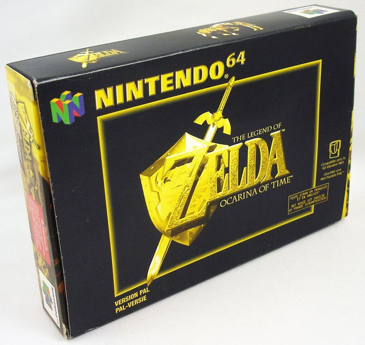 La boîte français d'Ocarina of Time sur Nintendo 64