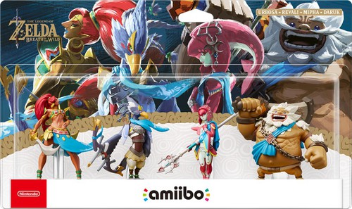 Pack d'amiibo regroupant Daruk, Mipha, Revali et Urbosa (Breath of the Wild)