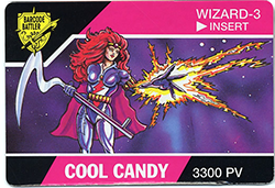 Une carte Barcode Battler : Cool Candy (recto)