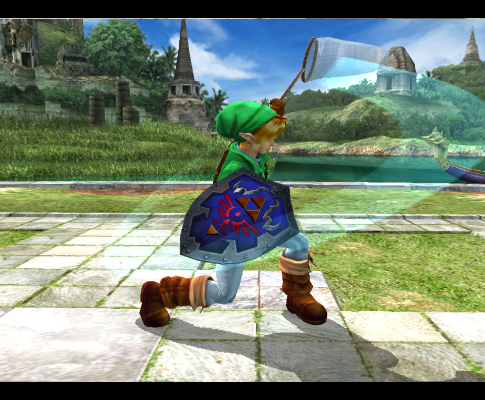 « Screenshot » de Link dans dans « Soul Calibur II ».