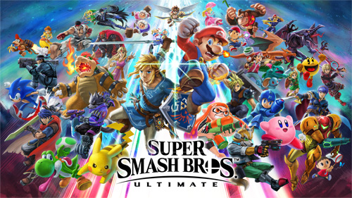 Artwork officiel de Super Smash Bros. Ultimate, format paysage