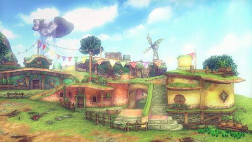 Screenshot de Célesbourg dans Hyrule Warriors