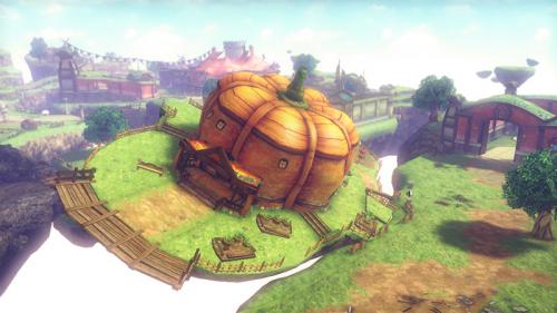 Screenshot de Célesbourg dans Hyrule Warriors