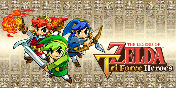 Personnages et logo de The Legend of Zelda : Tri Force Hereos
