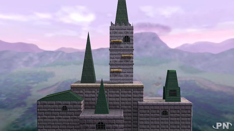 News Super Smash Bros. 3DS et Wii U : Screenshot Stage du Château d'Hyrule issu de Super Smash Bros. 64
