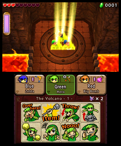 Capture d'écran de Tri Force Heroes : passage d'un portail