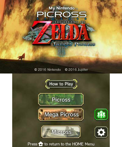 Modes de jeu Zelda Picross